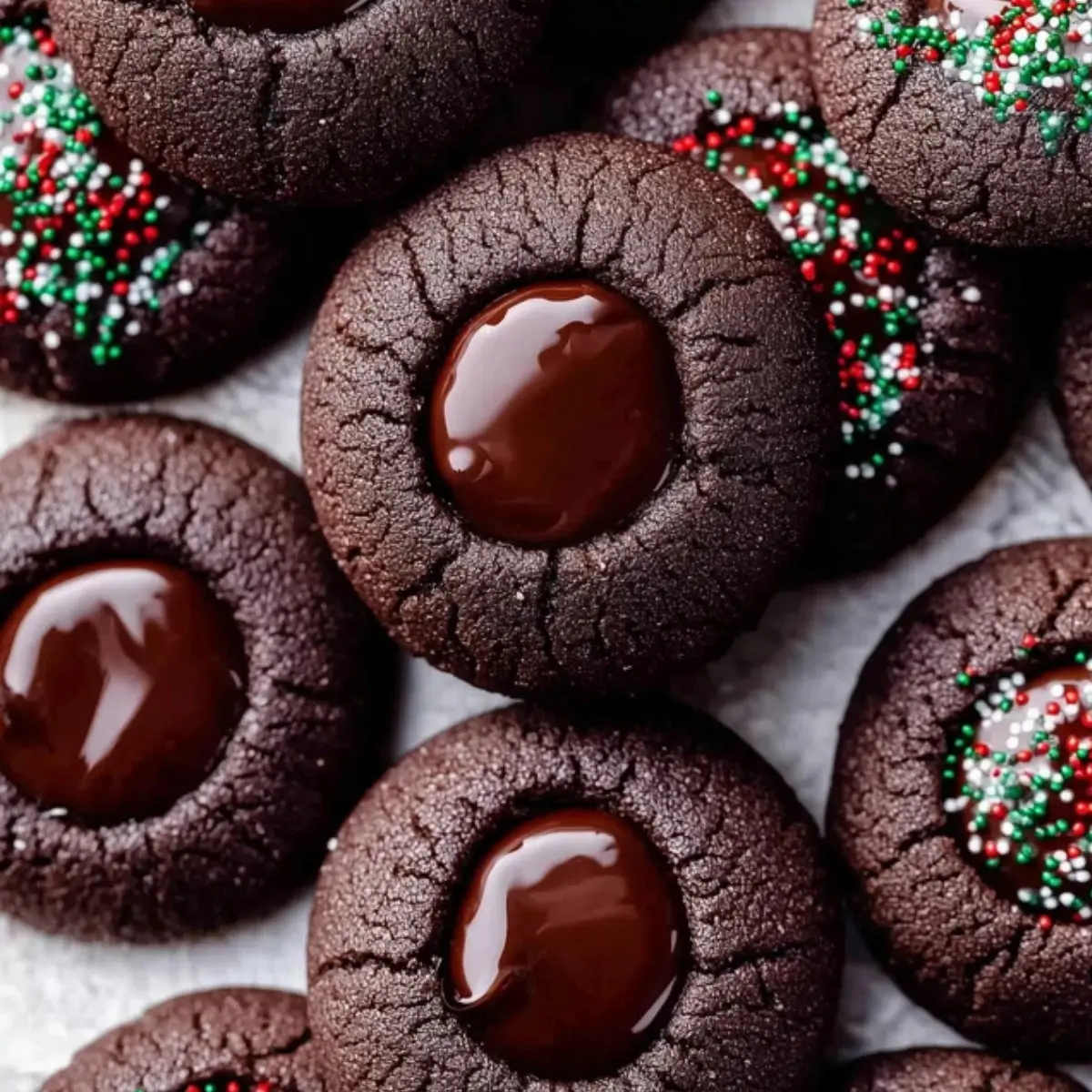 Chocolate Thumbprint Cookies