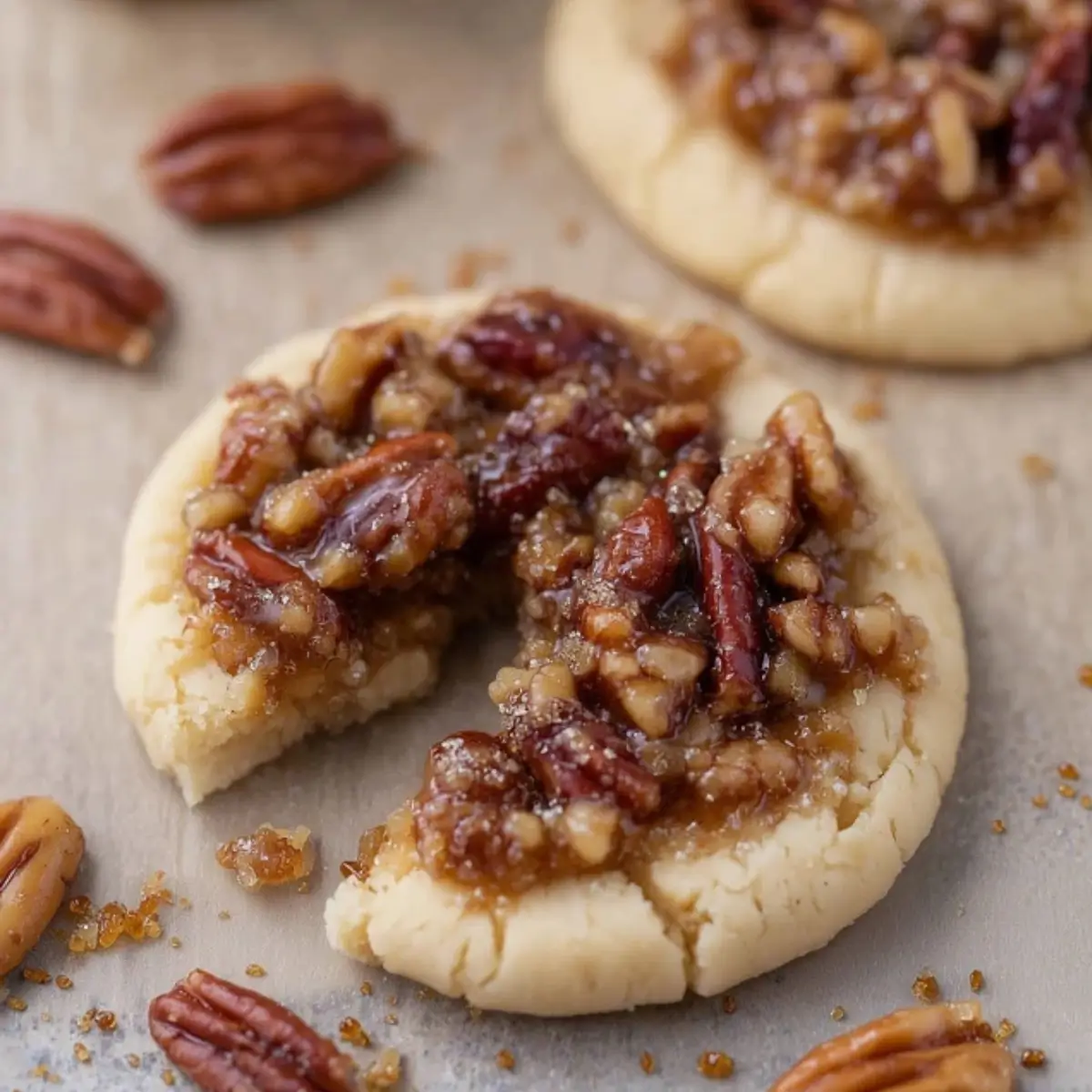 Crumbl pecan pie cookies