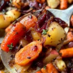 Maple Mustard Roasted Carrots and Apples