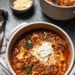 One Pot Lasagna Soup
