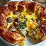 Overnight Croissant Breakfast Casserole
