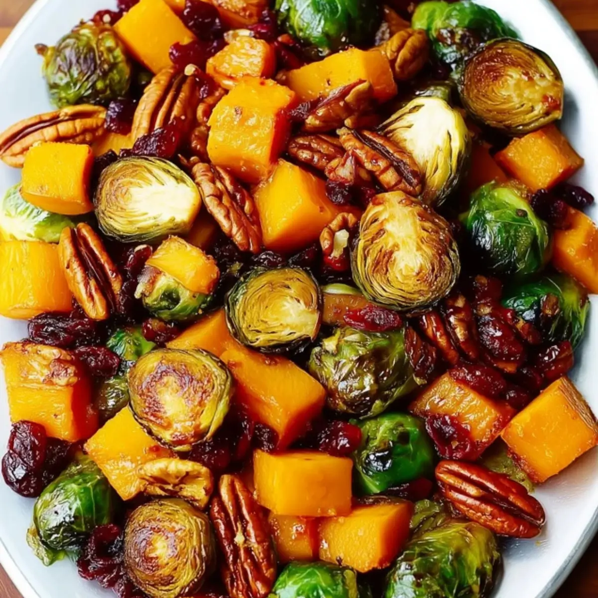 Roasted Brussels Sprouts and Butternut Squash