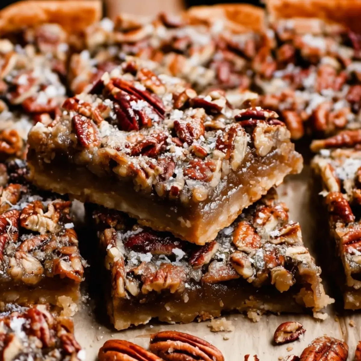 Salted Maple Pecan Pie Bars