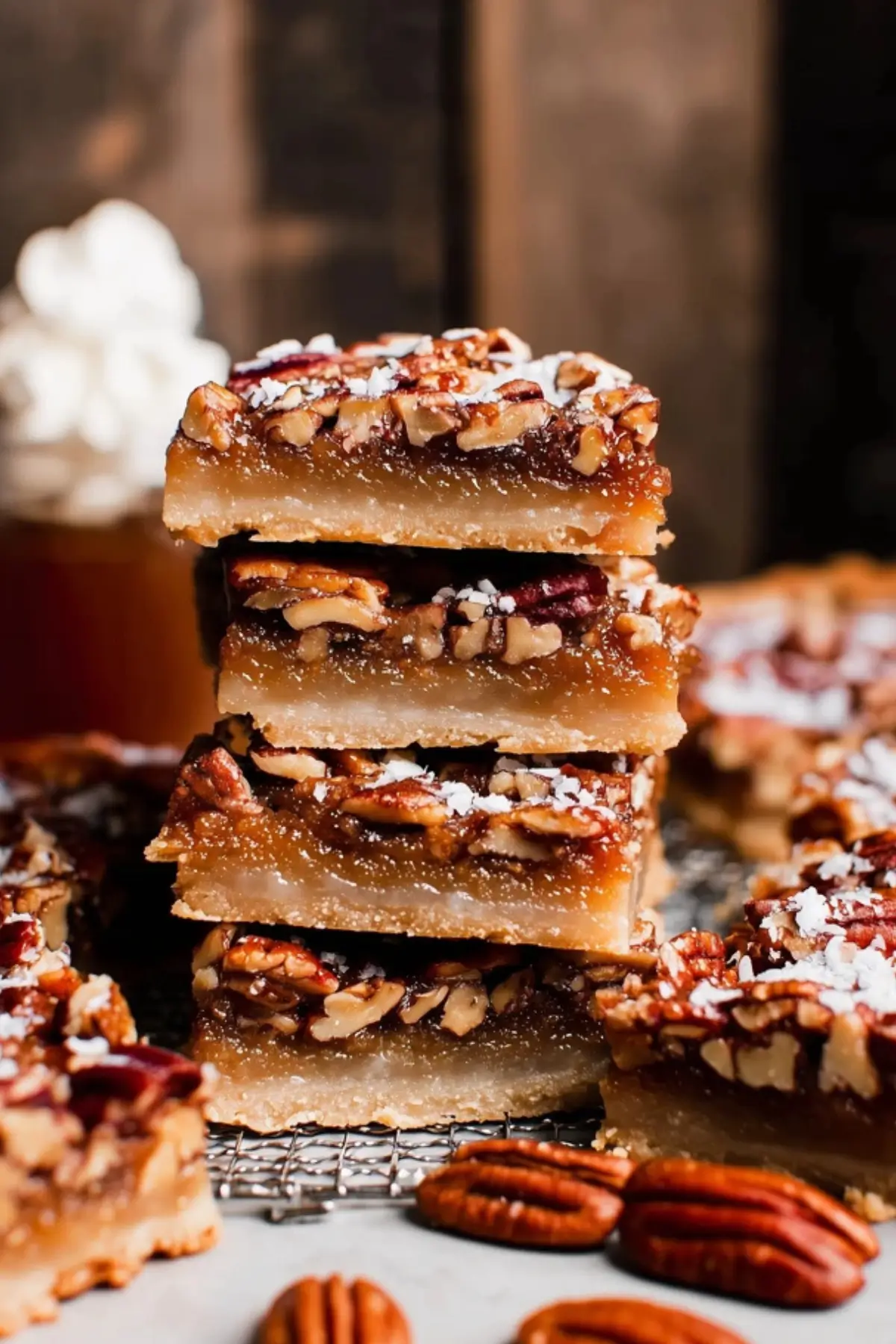 Salted Maple Pecan Pie Bars