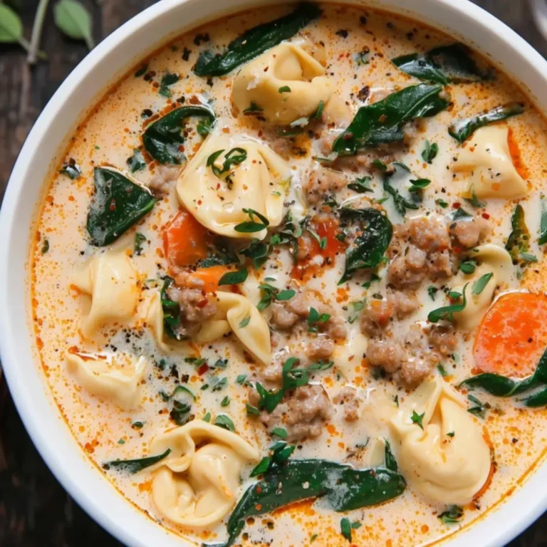 Sausage tortellini soup