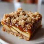 salted caramel apple crumble bars