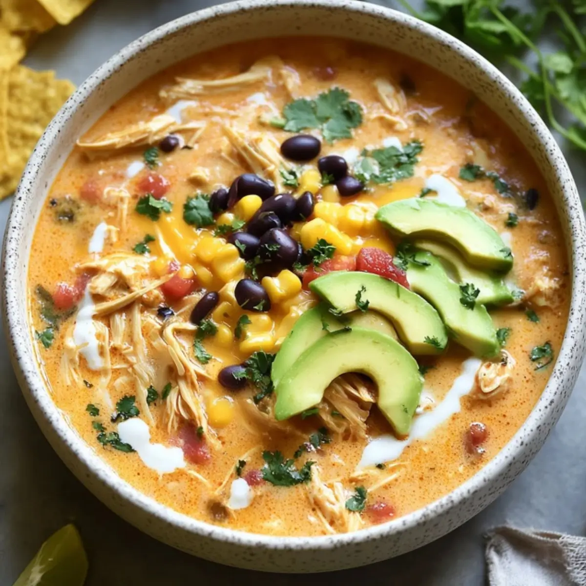 Creamy Chicken Enchilada Soup