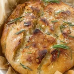 No Knead Garlic Bread