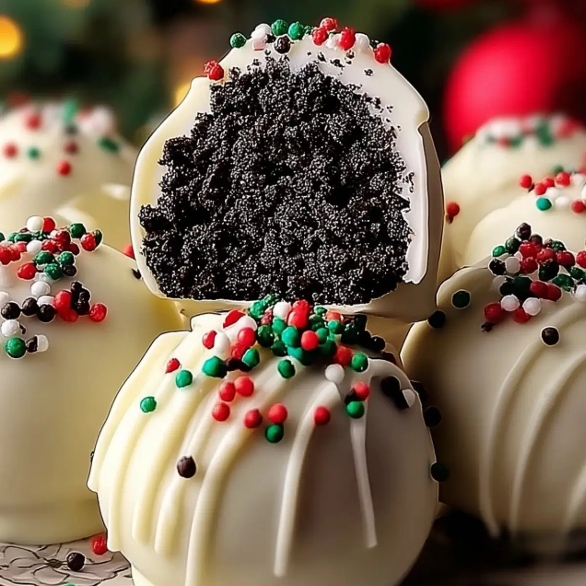 Oreo Balls for Christmas
