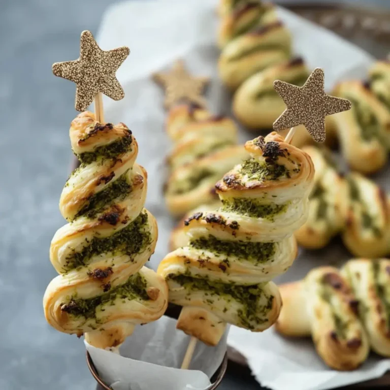 Puff Pastry Pesto Christmas Trees