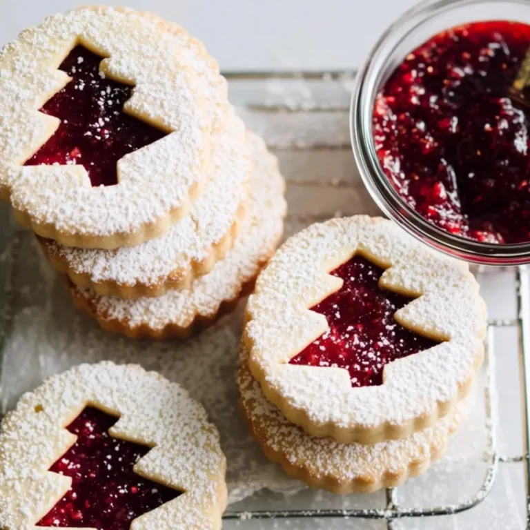 Raspberry Linzer Cookies