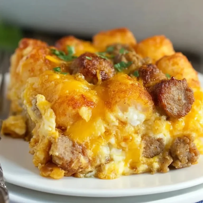 Tater Tot Sausage Breakfast Casserole
