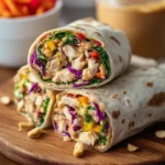 Thai Peanut Chicken Wraps