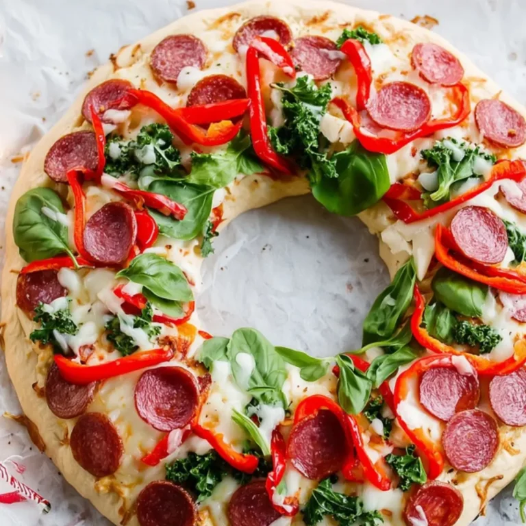 holiday wreath pizza