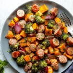 honey garlic sausage sweet potatoes