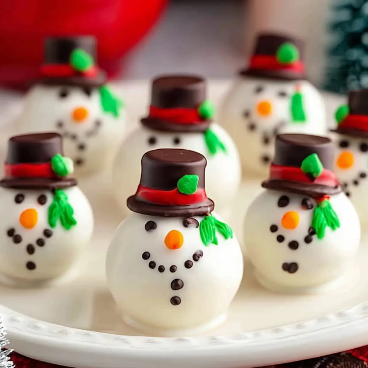 snowman oreo balls