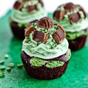 Andes Mint Chocolate Cupcakes