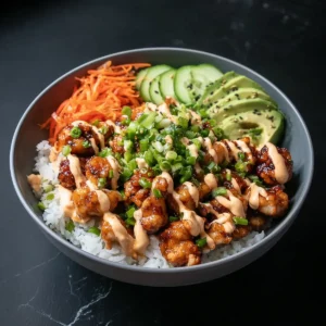 Bang Bang Chicken Rice Bowl