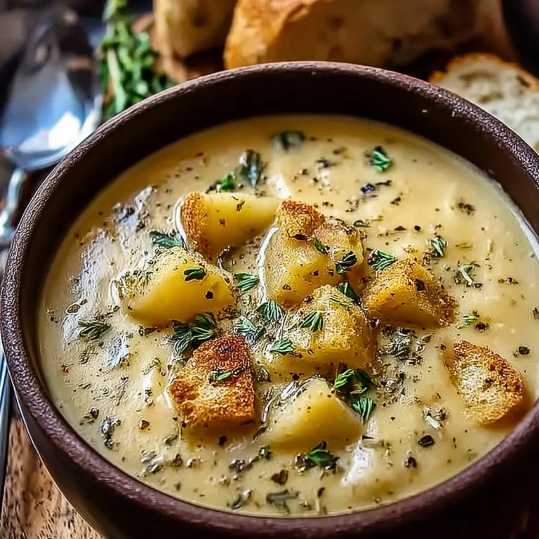 Cheddar Garlic Herb Potato Soup