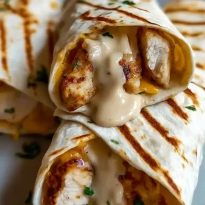 Cheesy Garlic Chicken Wraps