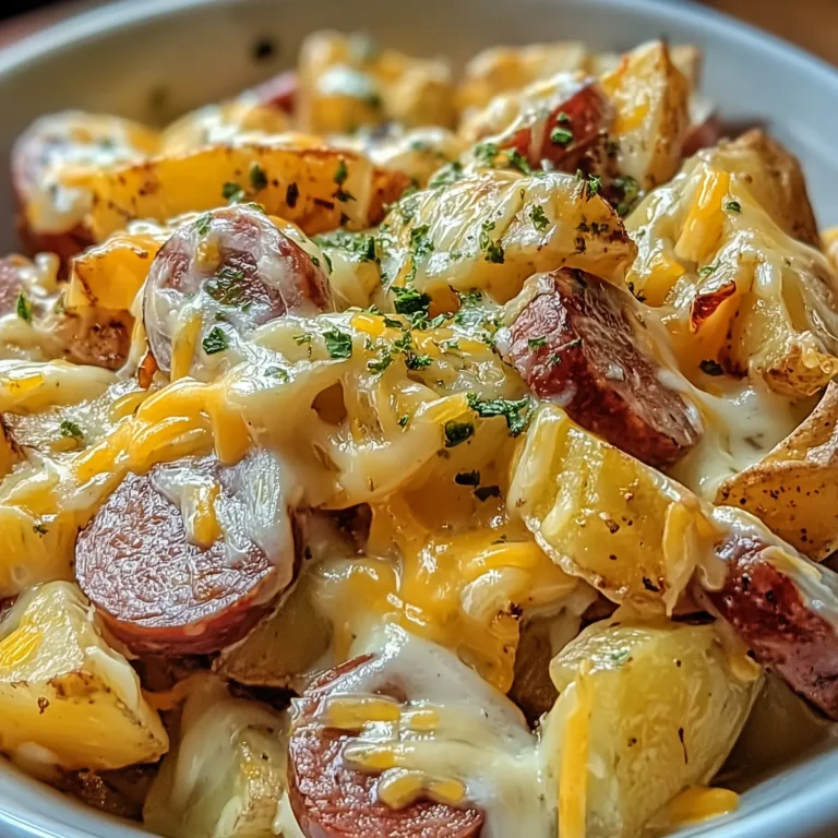 Cheesy Ranch Potatoes and Smoked Sausage