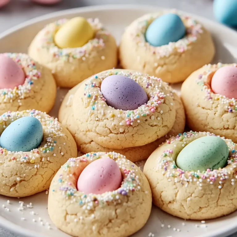 Easter Egg Thumbprint Cookies