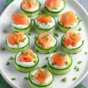 Easter Smoked Salmon Cucumber Bites