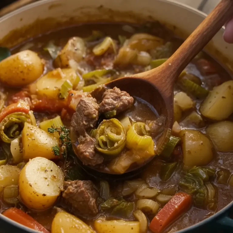 Hearty Lamb Stew with Leeks and Potatoes