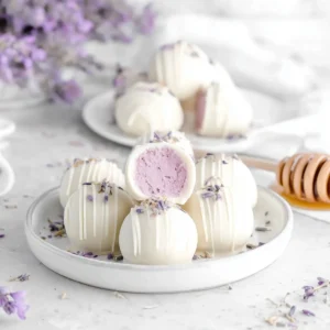 Honey Lavender White Chocolate Truffles