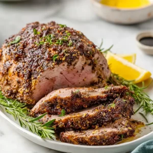 Juicy Roast Boneless Lamb Leg