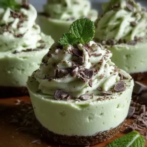 Mint Chip Mousse Cups