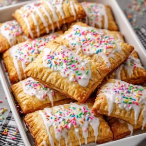 Protein Pop Tarts with Strawberry Jam and Vanilla Glaze