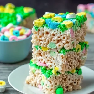 Rice Krispie Treats with Lucky Charms