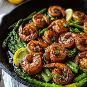 Blackened Shrimp and Asparagus Skillet