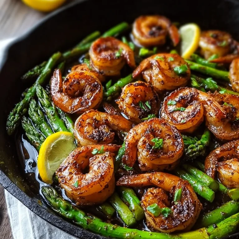 Blackened Shrimp and Asparagus Skillet