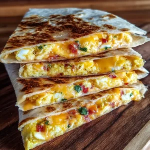 Breakfast Quesadilla with Eggs & Cheese
