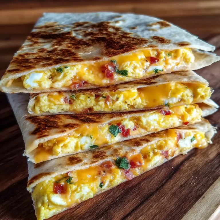Breakfast Quesadilla with Eggs & Cheese