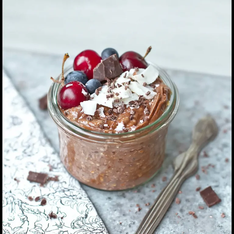 Brownie batter overnight oats