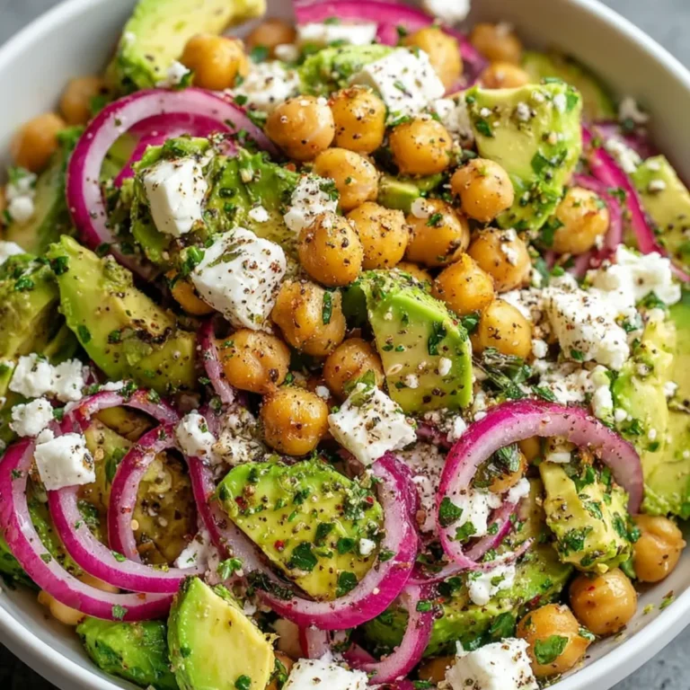 Chickpea Feta Avocado Salad