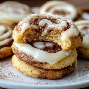 Cinnamon Roll Cheesecake Cookies