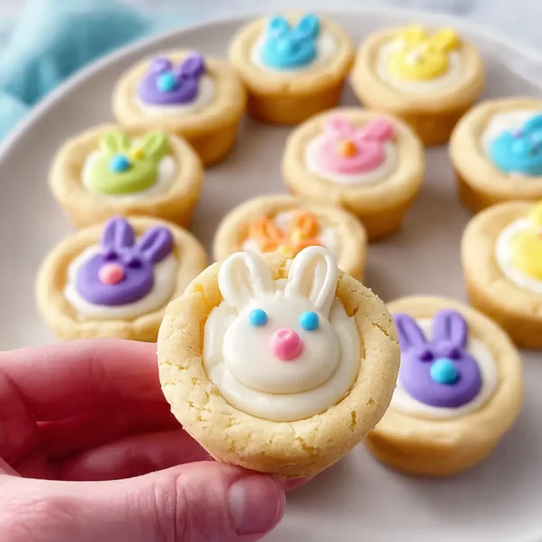 Easter Bunny Sugar Cookie Cups