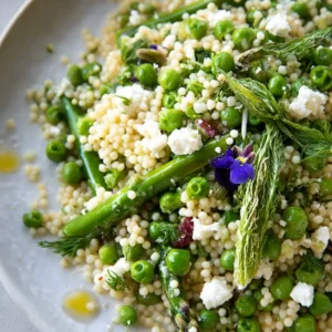 Easter Spring Couscous Salad with Feta