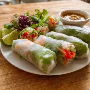 Fresh Spring Rolls with Peanut Dipping Sauce
