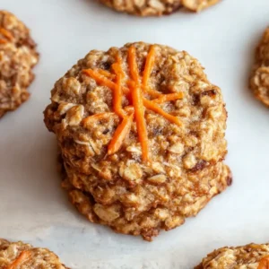 Healthy Carrot Cake Oatmeal Cookies