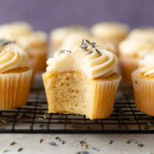 Lavender Cupcakes With Honey Buttercream