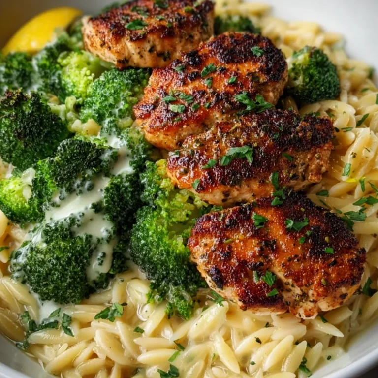 Lemon Pepper Chicken Broccoli Orzo