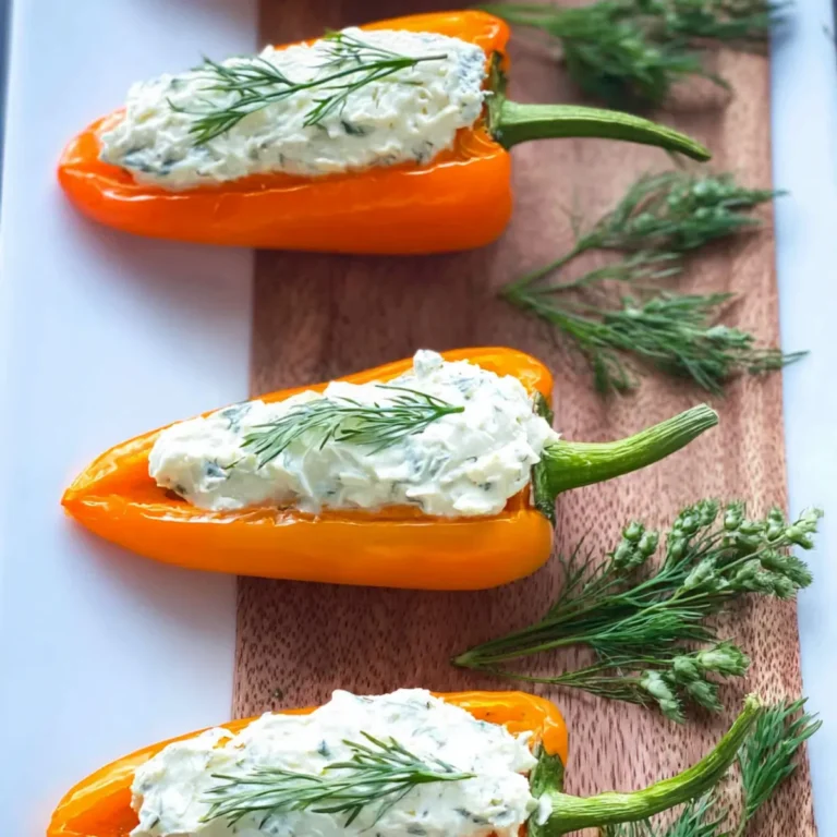 Mini ‘Carrot’ Peppers Stuffed w/ Herb Cream Cheese
