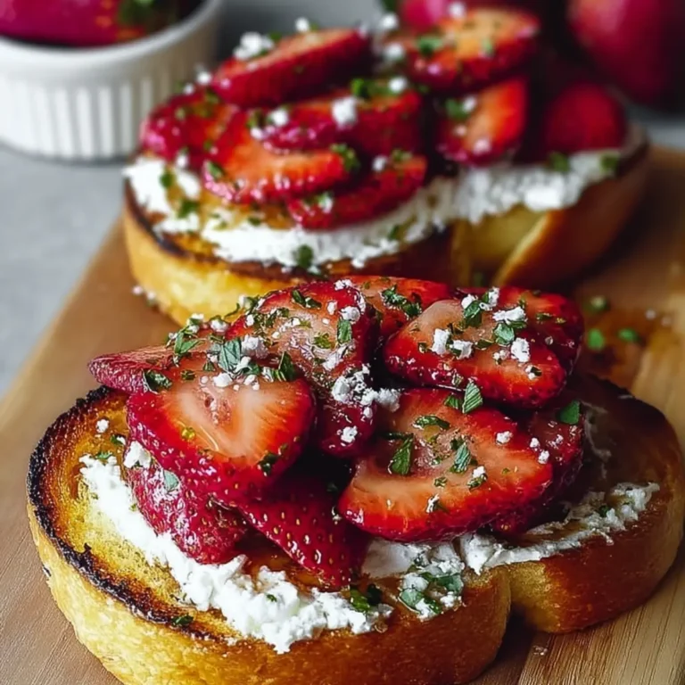 Roasted Strawberry Whipped Ricotta Toast