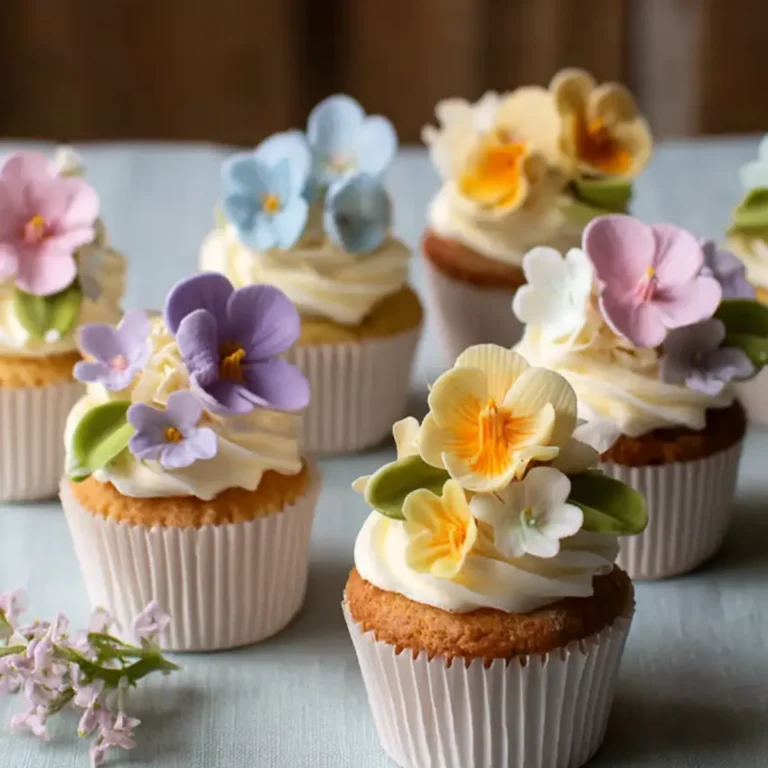 Spring Flower Cupcakes