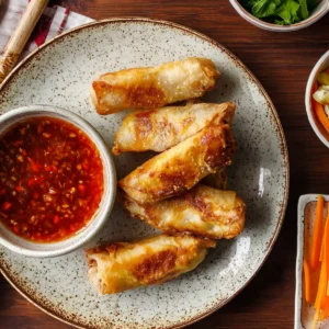 Thai Spring Rolls with Sweet Chili Sauce
